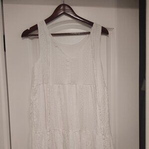 White dress perfect for summer size medium